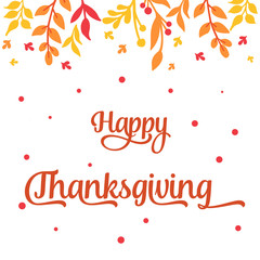 Vintage autumn leaves frame for text of thanksgiving. Vector