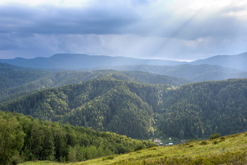 Obraz premium landscape with mountains and clouds