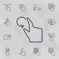 Rotate, finger, touch, hand icon. Universal set of touch gesture for website design and development, app development