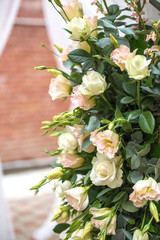 wedding decoration with fresh flowers