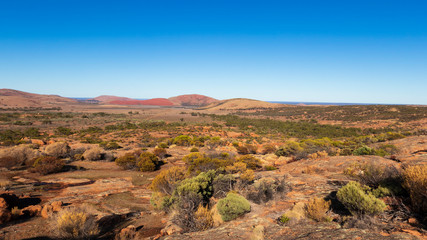 Panoramic view of the desert country in outback Australia