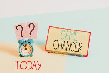 Text sign showing Game Changer. Business photo showcasing way that effects a major shift in the current analysisner of doing