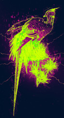 浮世絵　雉　その1	サイバー