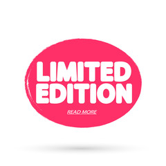 Limited Edition, tag design template, promo banner, brush grunge, vector illustration