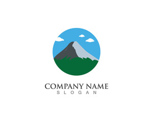 Mountain nature logo business vector clipart