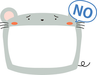 Cute mouse whiteboard