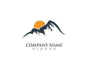 Mountain nature logo business vector clipart