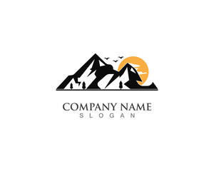 Mountain nature logo business vector clipart
