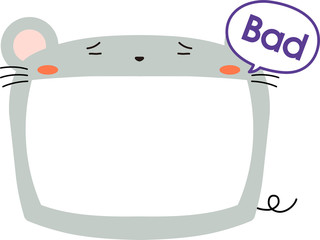 Cute mouse whiteboard