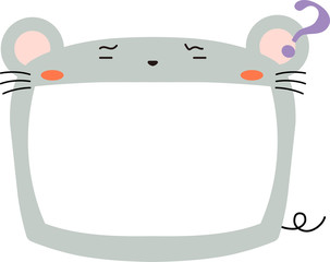 Cute mouse whiteboard