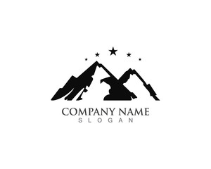 Mountain nature logo business vector clipart