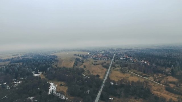 Drone footage of St&oacute;la in Slovakia. This is a small village near to High Tatras and Strbske Pleso.