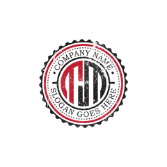TM initial logo inspirations,vintage badge logo template