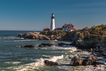 Portland Head Light, is a historic lighthouse in Cape Elizabeth, Maine.