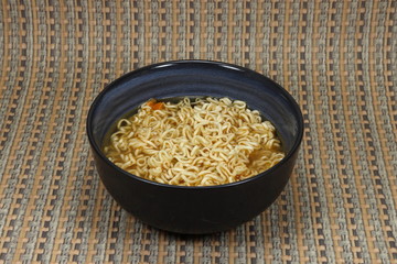 Instant Noodle in the bowl. Quick and easy menu for rush hour.