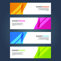Naklejka premium Vector Abstract design banner web template