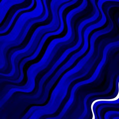 Dark BLUE vector background with lines. Illustration in abstract style with gradient curved.  Pattern for ads, commercials.