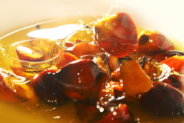 Palm oil is an edible vegetable oil derived from the mesocarp of the fruit of the oil palms