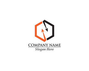 Abstract creative logo initial N concept design