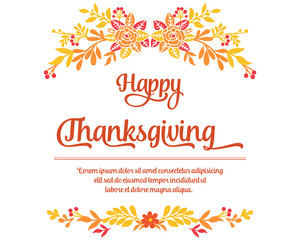 Card template of thanksgiving, with various style of autumn leaves frame. Vector