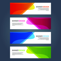 Naklejka premium Vector Abstract design banner web template