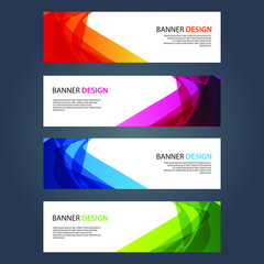 Naklejka premium Vector Abstract design banner web template