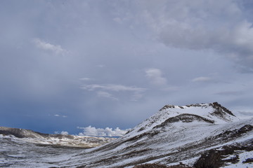 mountains and blue sky