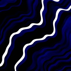 Dark BLUE vector layout with wry lines. Colorful illustration in abstract style with bent lines. Pattern for commercials, ads.