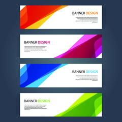 Naklejka premium Vector Abstract design banner web template