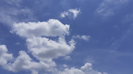 sky and cloud view in a clear day in malaysia