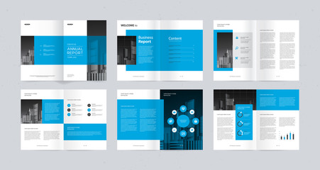 template layout design with cover page for company profile ,annual report , brochures, flyers, presentations, leaflet, magazine,book . and vector a4 size for editable. - obrazy, fototapety, plakaty