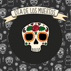 Dia de muertas background, great design for any purposes. Vector eps10.