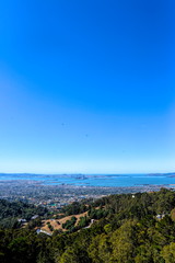 Fototapeta na wymiar Berkeley Hills looking toward San Francisco Bay