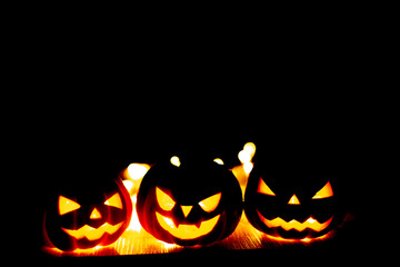 scary pumpkin background Halloween glow in the dark background