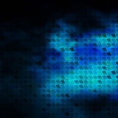 Dark BLUE vector background with rectangles.