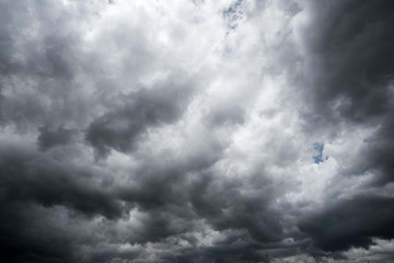 dark storm clouds with background,Dark clouds before a thunder-storm.