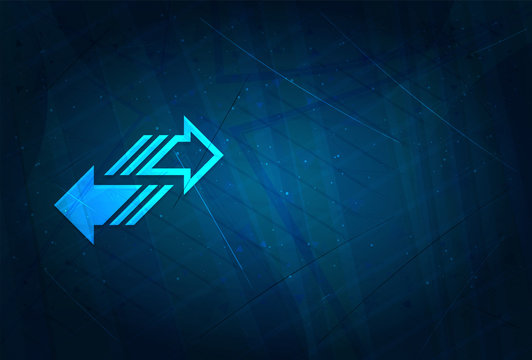 Transfer arrow icon futuristic digital abstract blue background