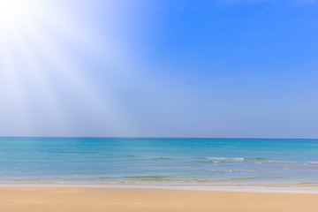 Fototapeta na wymiar sea sand sun ray