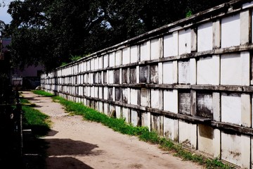 historic graveyard wall