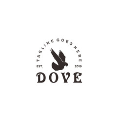 vintage pigeon / dove logo design