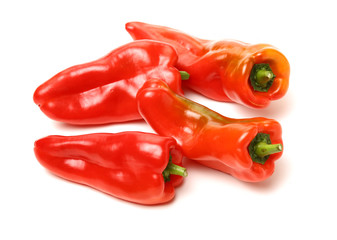 Fresh red pepper on white background