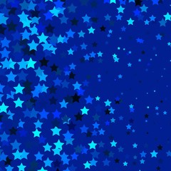 Light BLUE vector template with neon stars. Colorful illustration with abstract gradient stars. Design for your business promotion.