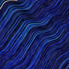 Dark BLUE vector pattern with wry lines. Abstract illustration with gradient bows. Pattern for busines booklets, leaflets