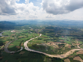 Rural village at Asian countryside