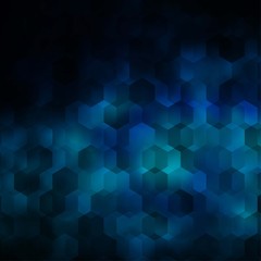 Dark BLUE vector layout with hexagonal shapes.