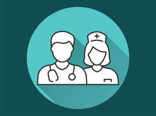 Doctor - vector icon for graphic and web design.