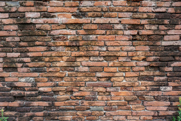 Old weathered brick wall texture background