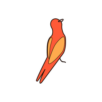cartoon bird. Vector illustration, can be used for creating card or