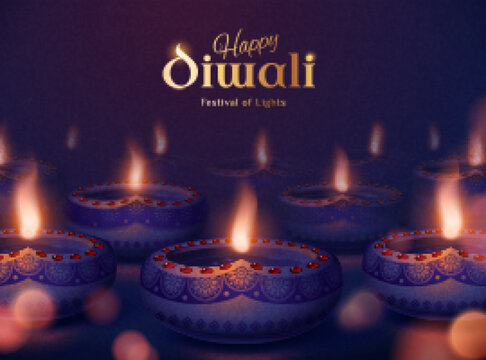 Happy diwali festival of lights