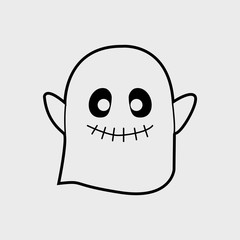 Ghost icon, Halloween. EPS vector file